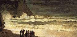 Claude Monet Rough Sea at Etretat Norge oil painting art